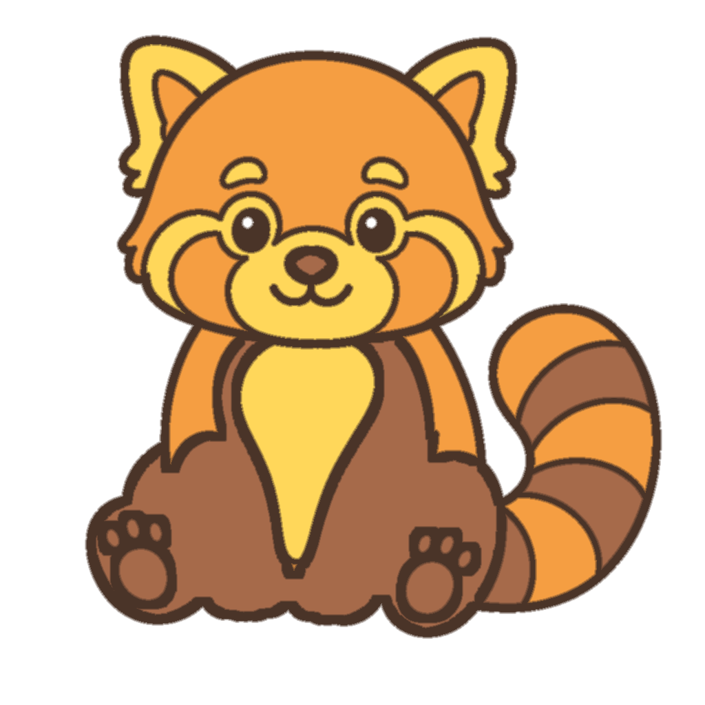 A friendly red panda